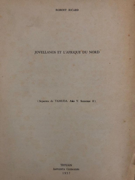 Jovellanos et l'Afrique du Nord